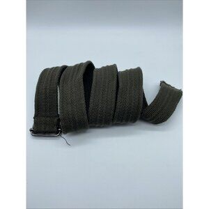 Green Cotton Woven Slip-Through Belt Men's Size 38 Large End to End 45"